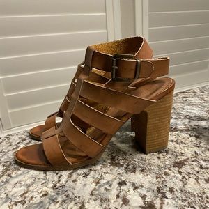 Urban Outfitters brown leather heels